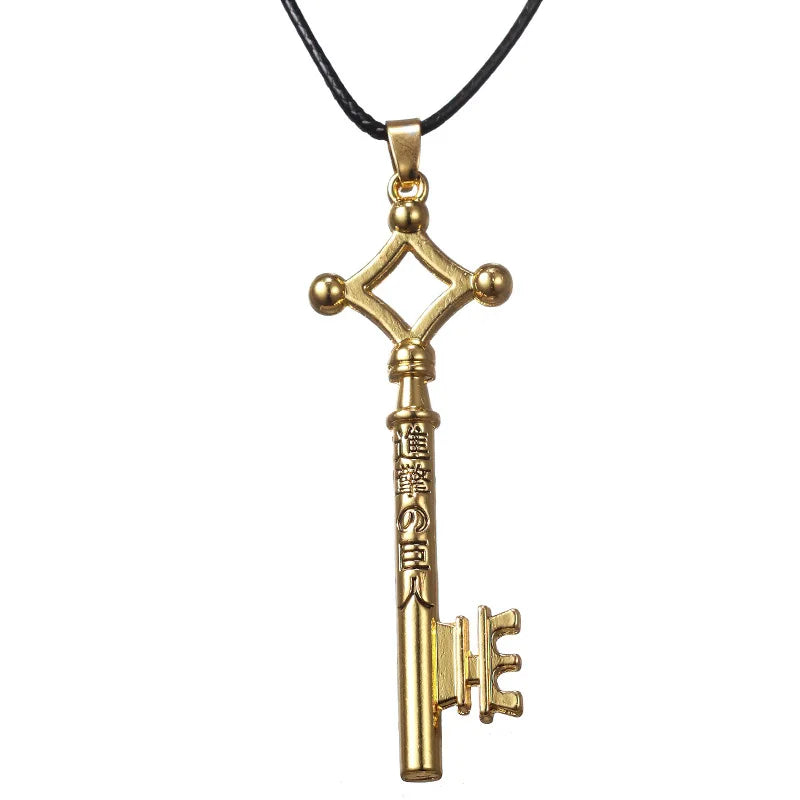 3pcs/set Anime Series Alan Key Wings of Freedom Investigation Corps Souvenir Attack on Titan Necklace Keychain