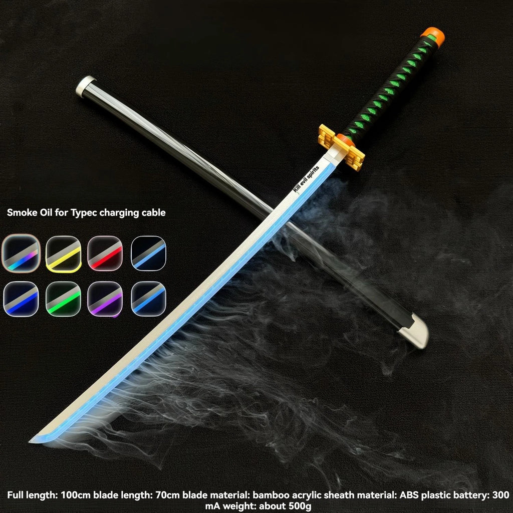 LT Sprayable Luminous Demon Sword Cosplay LED Light up 104cm Sword Large Size Anime Sword Gift
