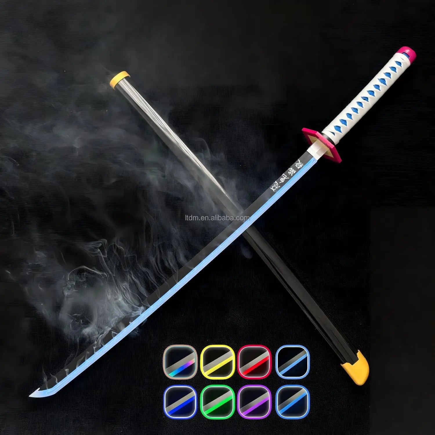 LT Sprayable Luminous Demon Sword Cosplay LED Light up 104cm Sword Large Size Anime Sword Gift