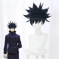 Wholesale 35cm Short Navy Blue Jujutsu Kaisen Anime Cosplay Wig Synthetic Halloween Party Fushiguro Megumi Wig for Man