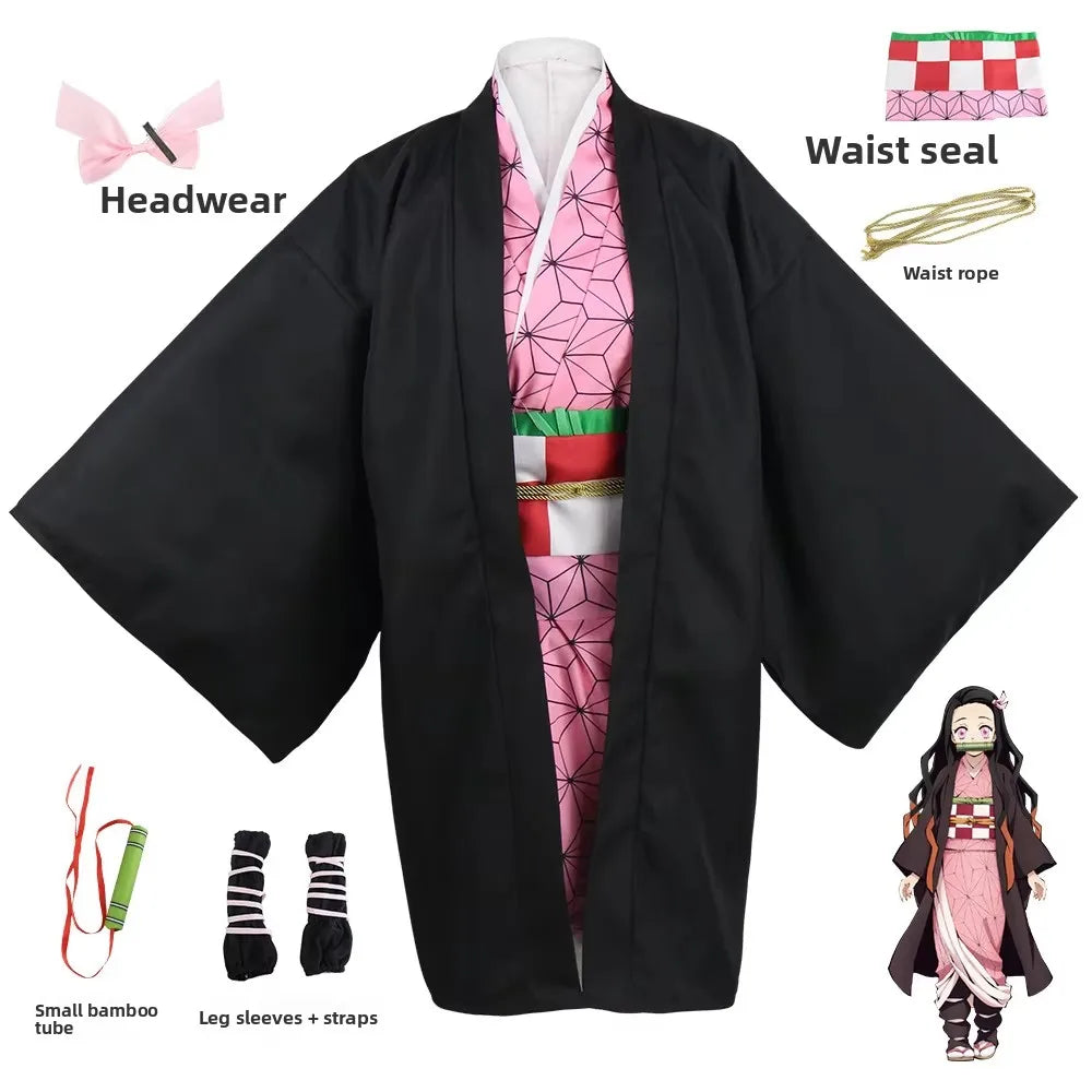 Anime Cosplay Costume Ecoparty Kamado Tanjirou Agatsuma Zenitsu Tomioka Giyuu Coat Cape Cloak