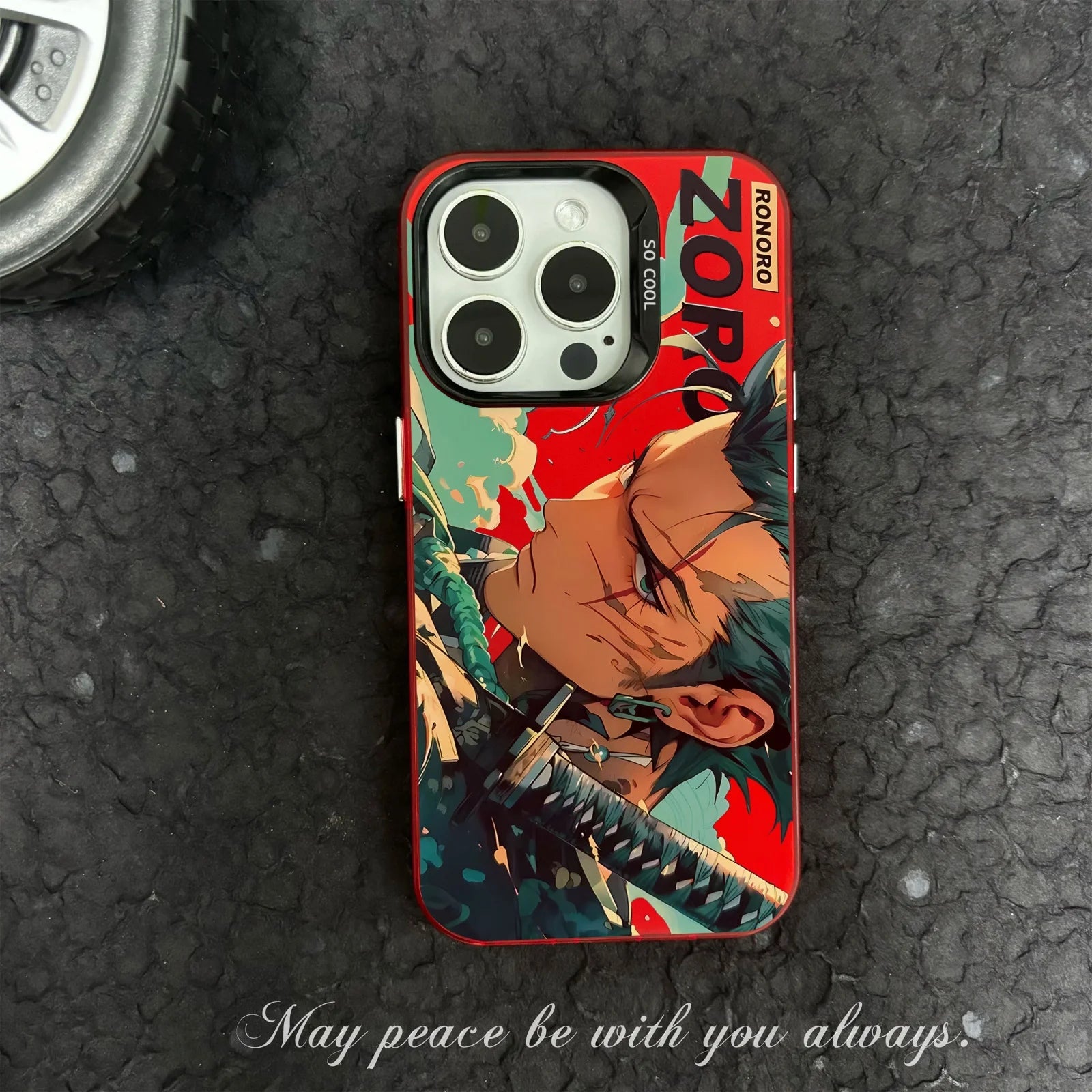 Stylish Anime Zoro Printed PC Phone Case Shell for iPhone XS/XR for iPhone 7/8/11/12/13/14/15/16 Pro Max Cartoon Character