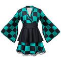 L Ready to Ship Halloween Anime Costume Kamado Tanjiro Nezuko Cosplay Japanese Kimonos Anime Convention Carnival Easter Costume