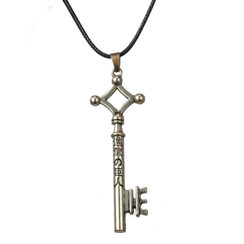 3pcs/set Anime Series Alan Key Wings of Freedom Investigation Corps Souvenir Attack on Titan Necklace Keychain