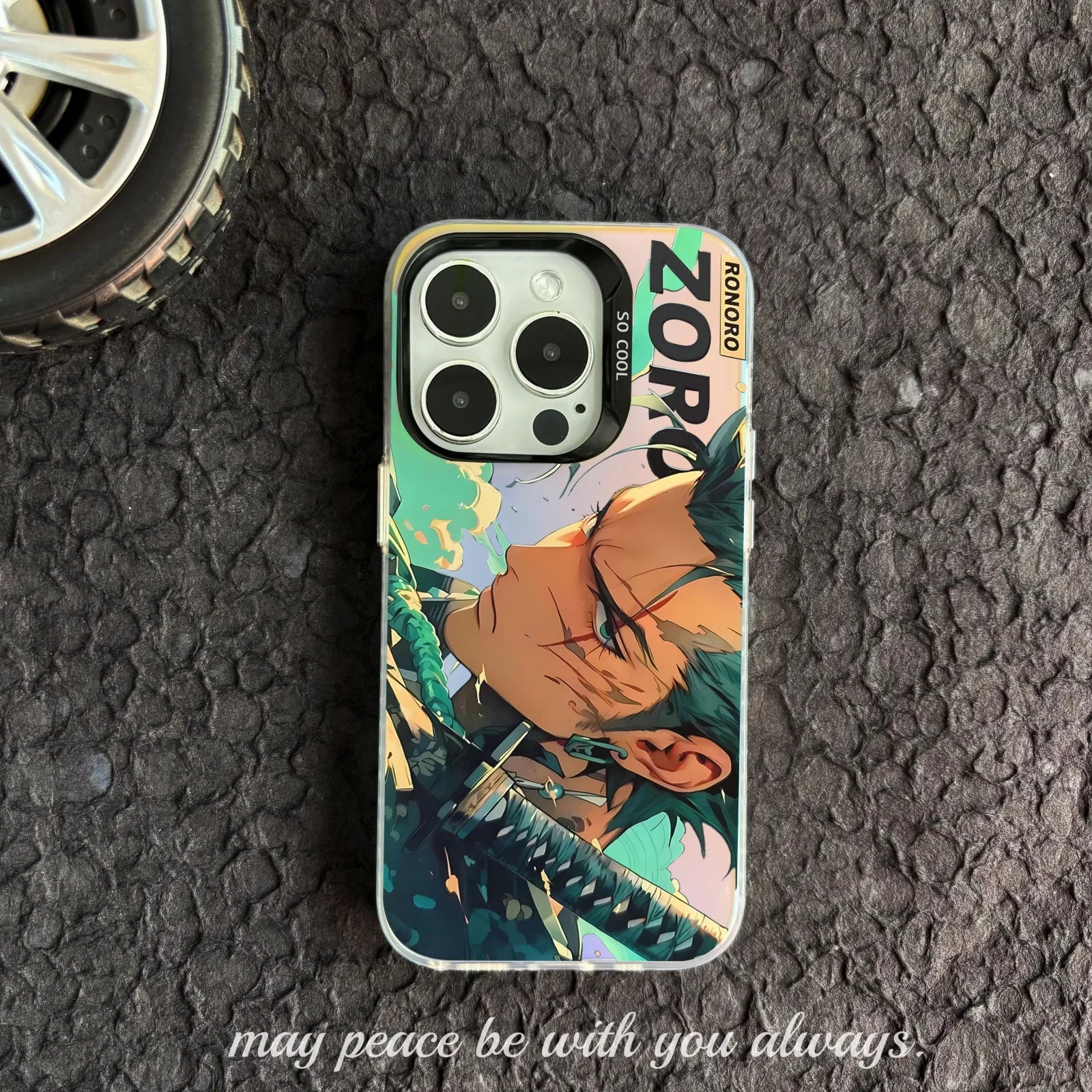 Stylish Anime Zoro Printed PC Phone Case Shell for iPhone XS/XR for iPhone 7/8/11/12/13/14/15/16 Pro Max Cartoon Character