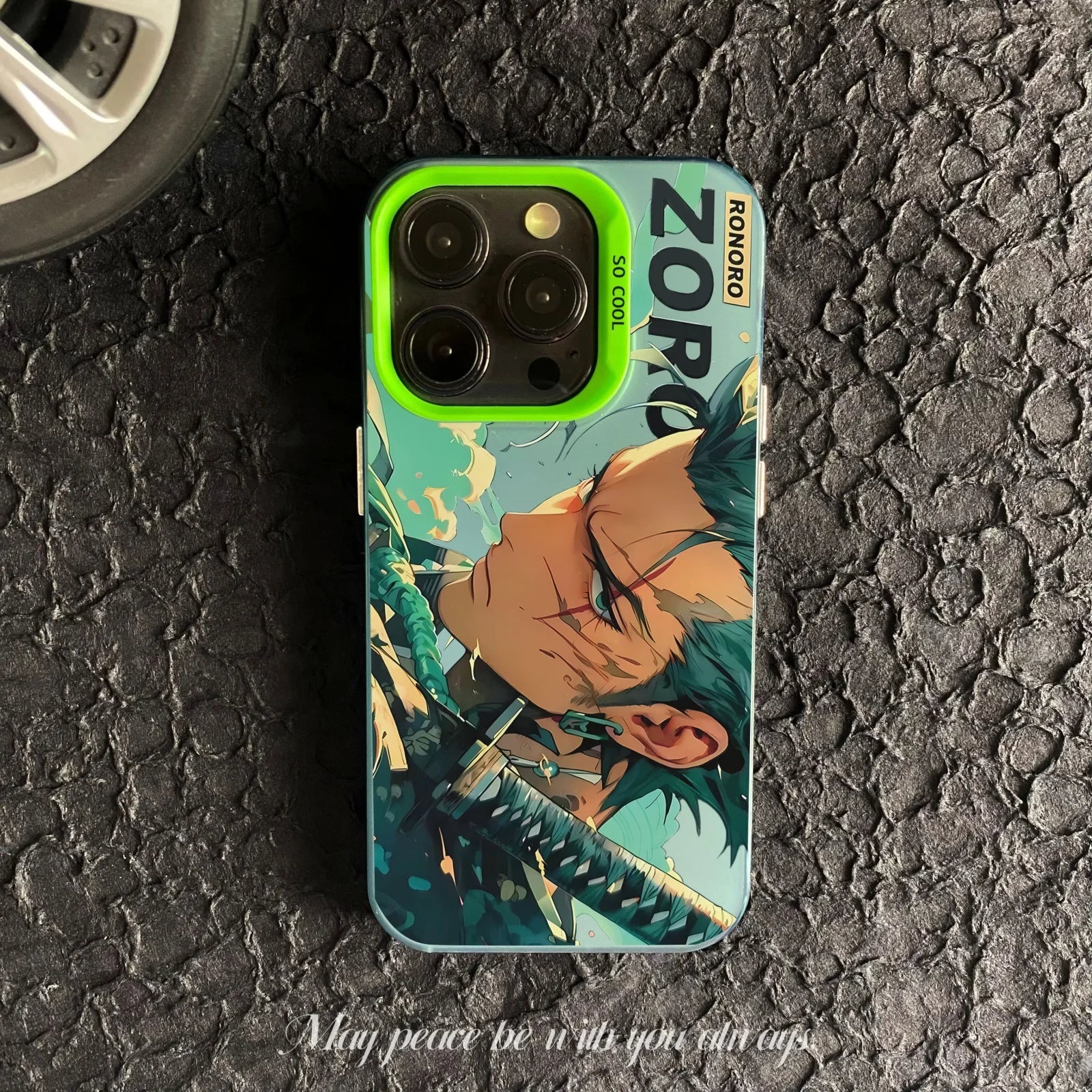 Stylish Anime Zoro Printed PC Phone Case Shell for iPhone XS/XR for iPhone 7/8/11/12/13/14/15/16 Pro Max Cartoon Character