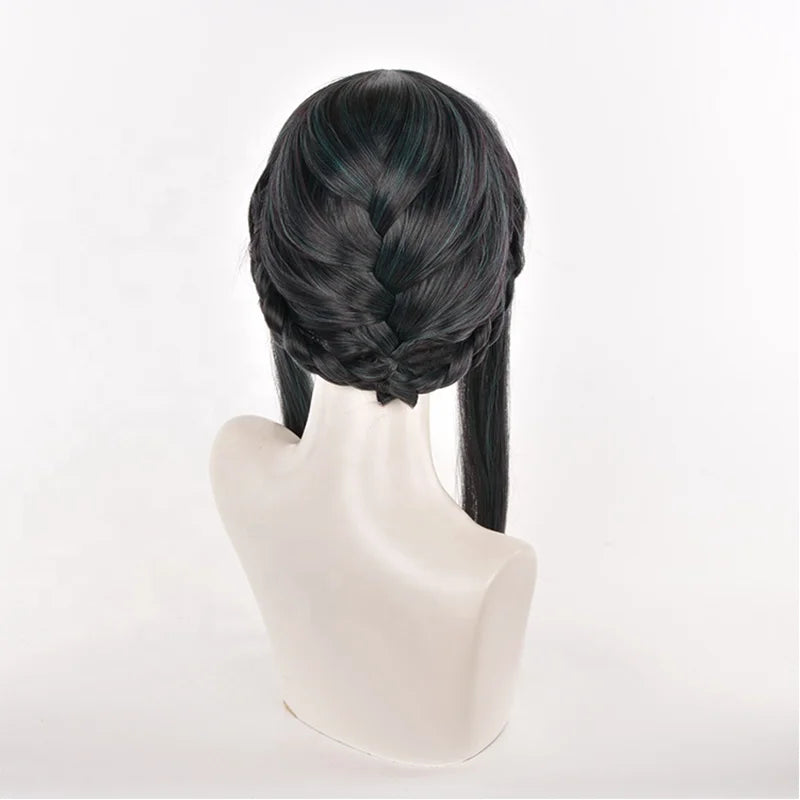 Wholesale SPY FAMILY Wig Cosplay 60cm Long Straight Black Mixed Yor Forger Anime Peluca Synthetic Heat Resistant Hair Wig