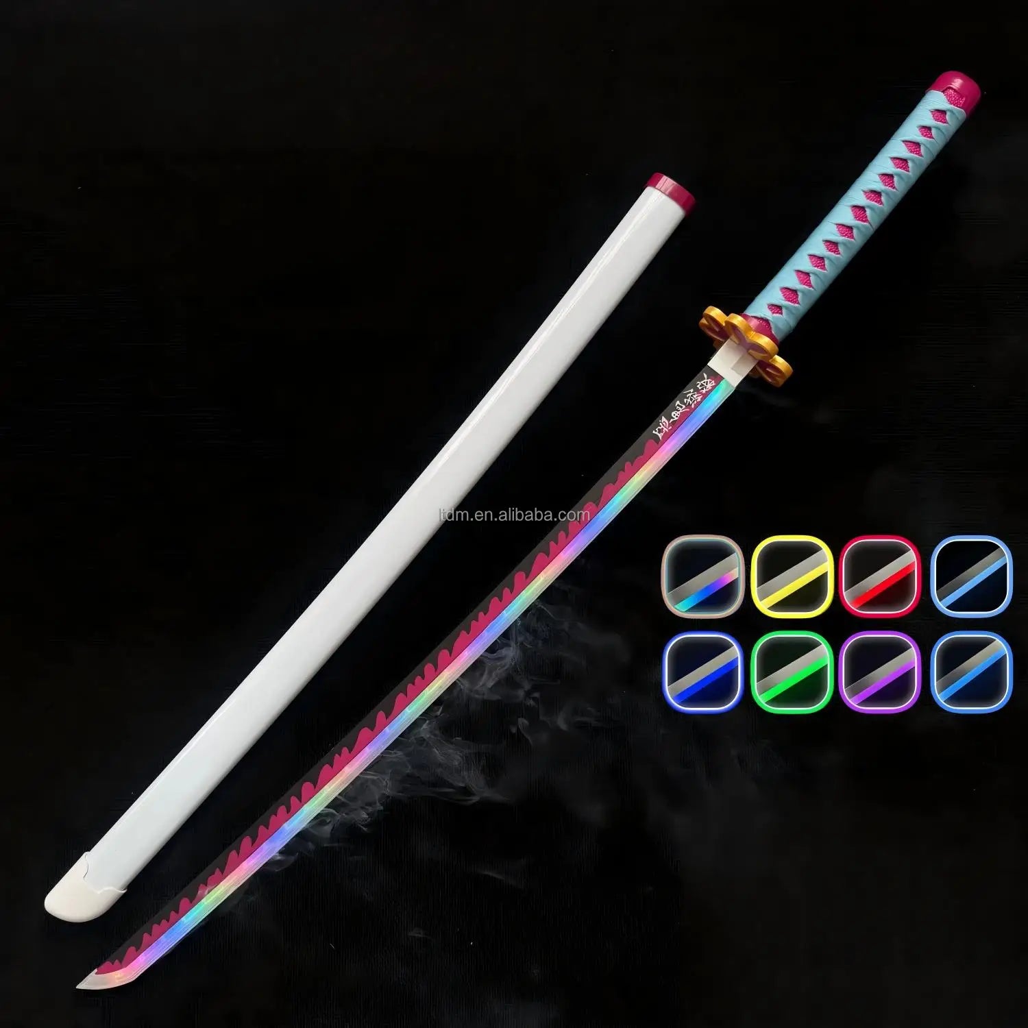 LT Sprayable Luminous Demon Sword Cosplay LED Light up 104cm Sword Large Size Anime Sword Gift