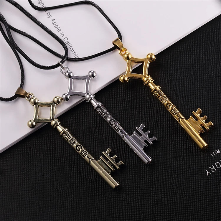 3pcs/set Anime Series Alan Key Wings of Freedom Investigation Corps Souvenir Attack on Titan Necklace Keychain