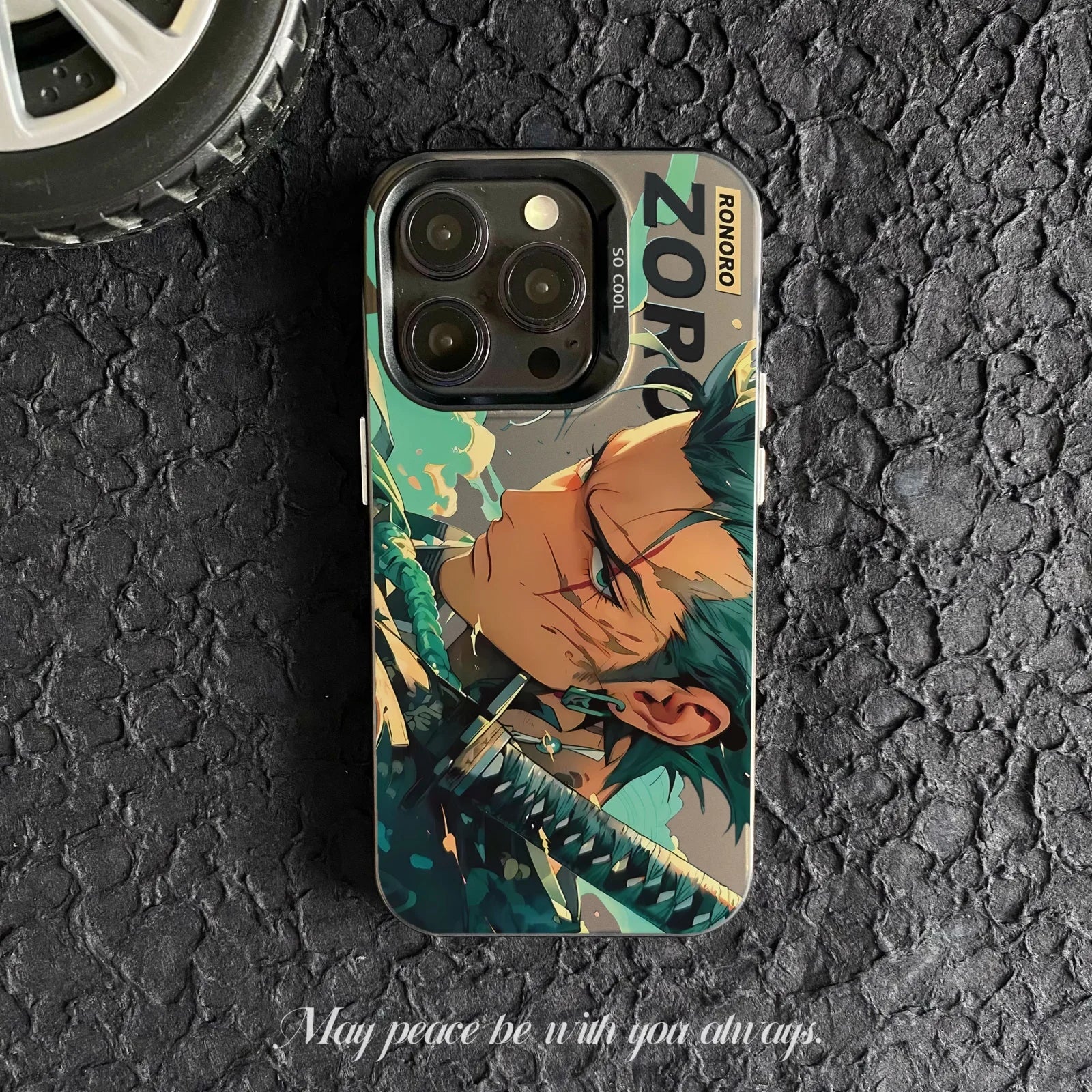 Stylish Anime Zoro Printed PC Phone Case Shell for iPhone XS/XR for iPhone 7/8/11/12/13/14/15/16 Pro Max Cartoon Character