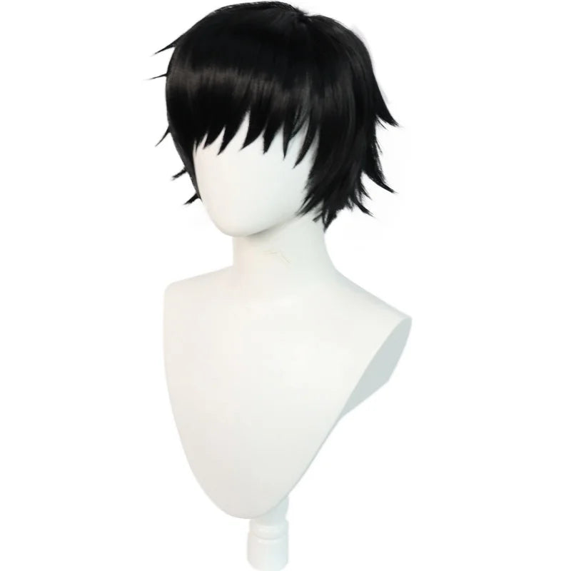 Wholesale Jujutsu Kaisen Anime Cosplay 35cm Short Black Bobo MSN Fushiguro Toji Wig Synthetic Halloween Party Hair Wig
