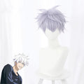 Gojo Jujutsu Kaisen Anime Peluca Satoru Wig Cosplay Synthetic Heat Resistant Hair Wig Mixed Wholesale 30cm Short Light Purple