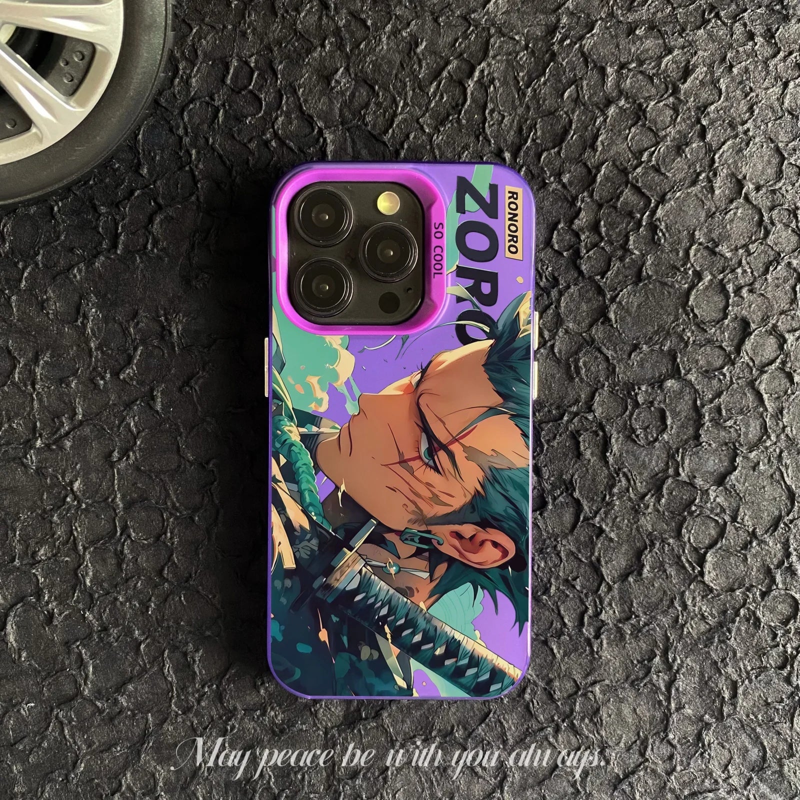 Stylish Anime Zoro Printed PC Phone Case Shell for iPhone XS/XR for iPhone 7/8/11/12/13/14/15/16 Pro Max Cartoon Character