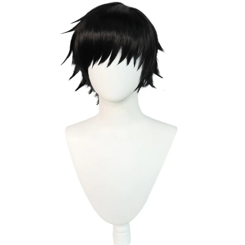 Wholesale Jujutsu Kaisen Anime Cosplay 35cm Short Black Bobo MSN Fushiguro Toji Wig Synthetic Halloween Party Hair Wig