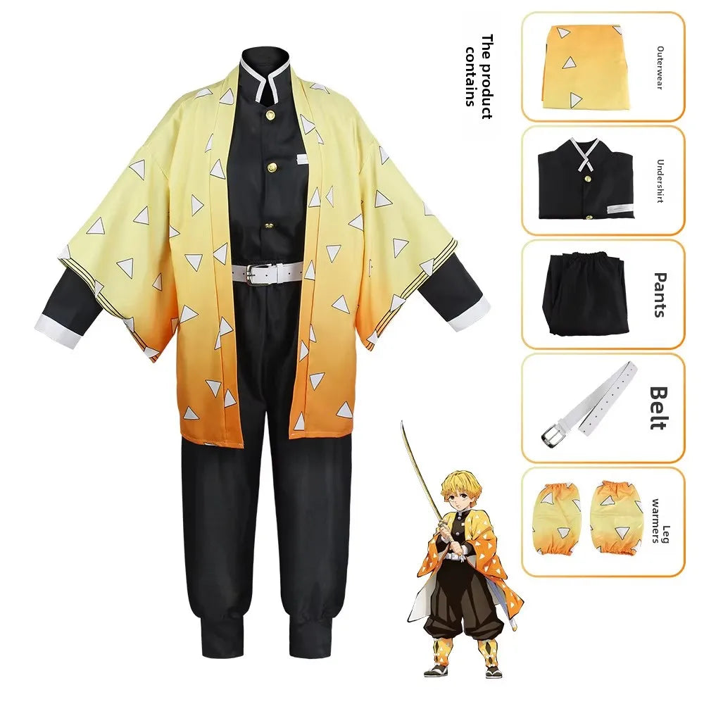 Anime Cosplay Costume Ecoparty Kamado Tanjirou Agatsuma Zenitsu Tomioka Giyuu Coat Cape Cloak