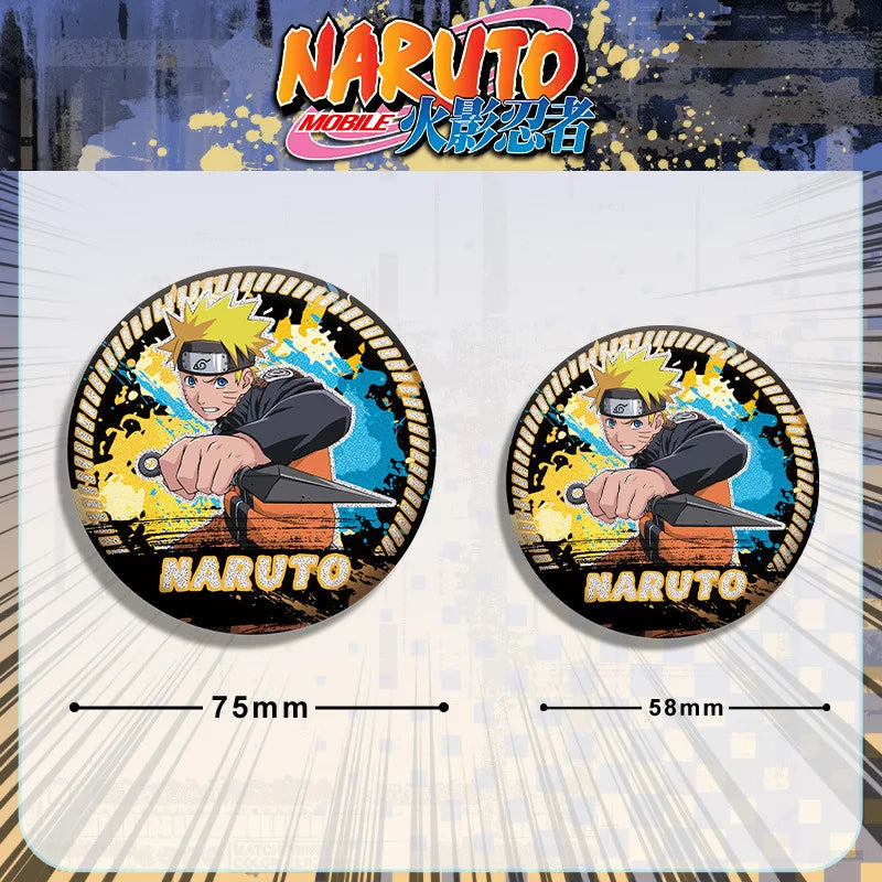 Naruto Double Flash Badge 1 64 Pet Tin Pin 58cm 75cm Anime Merchandise Cosplay Accessories Collectible Gift for Fans