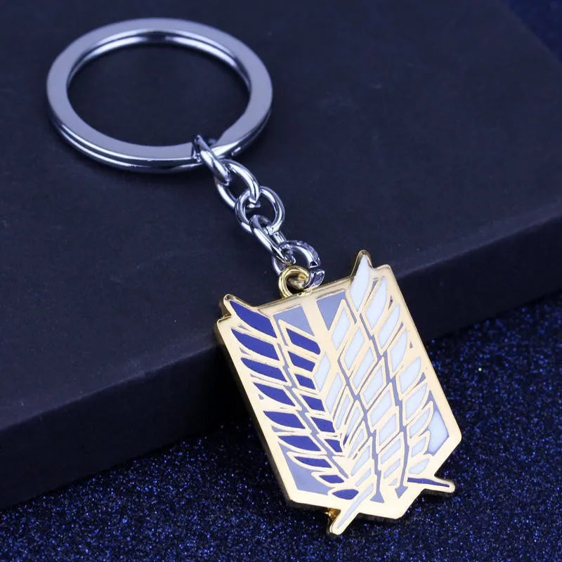 Attack on Titan Necklace Shingeki No Kyojin Wings of Freedom Survey Sword Punk Keychain for Women Men Cospaly Bracelets Earrings
