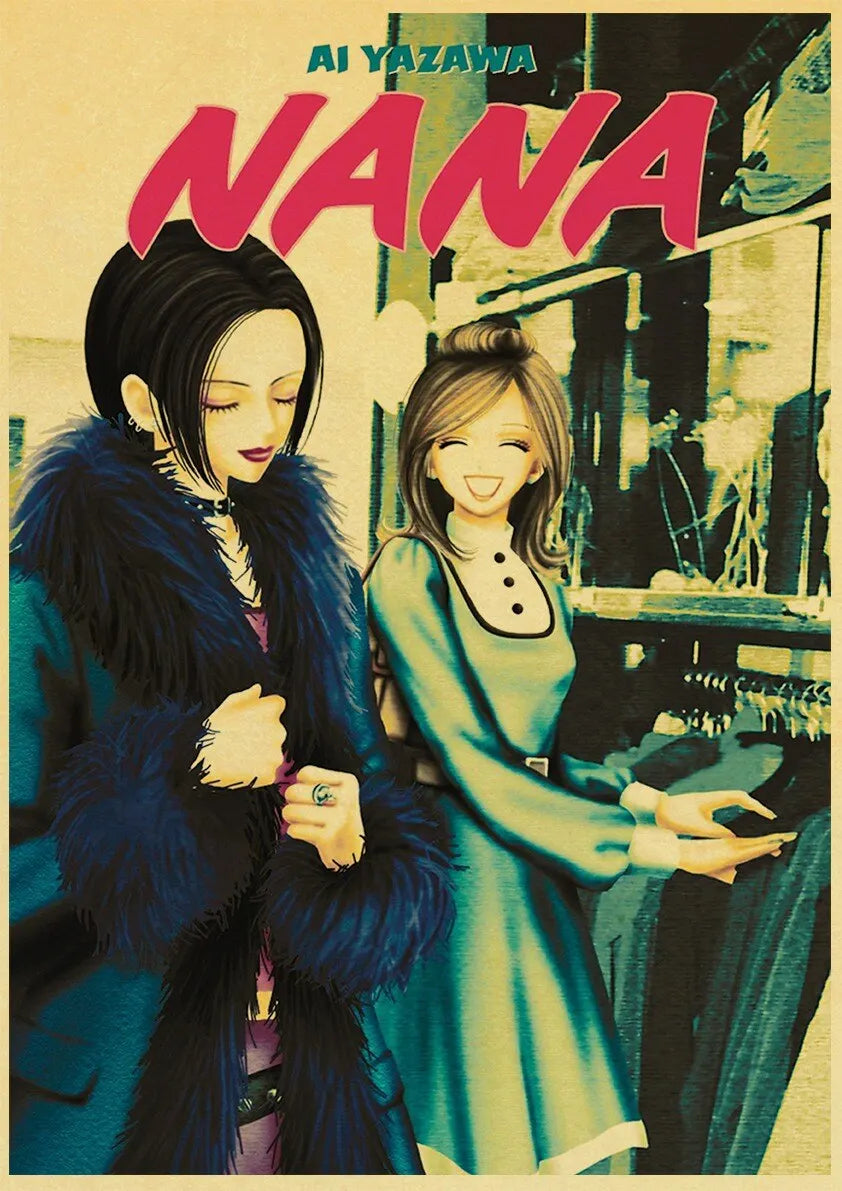 NANA Anime Canvas Poster  Vintage Japanese Comic Art for Living Room Bar Caf Wall Dcor