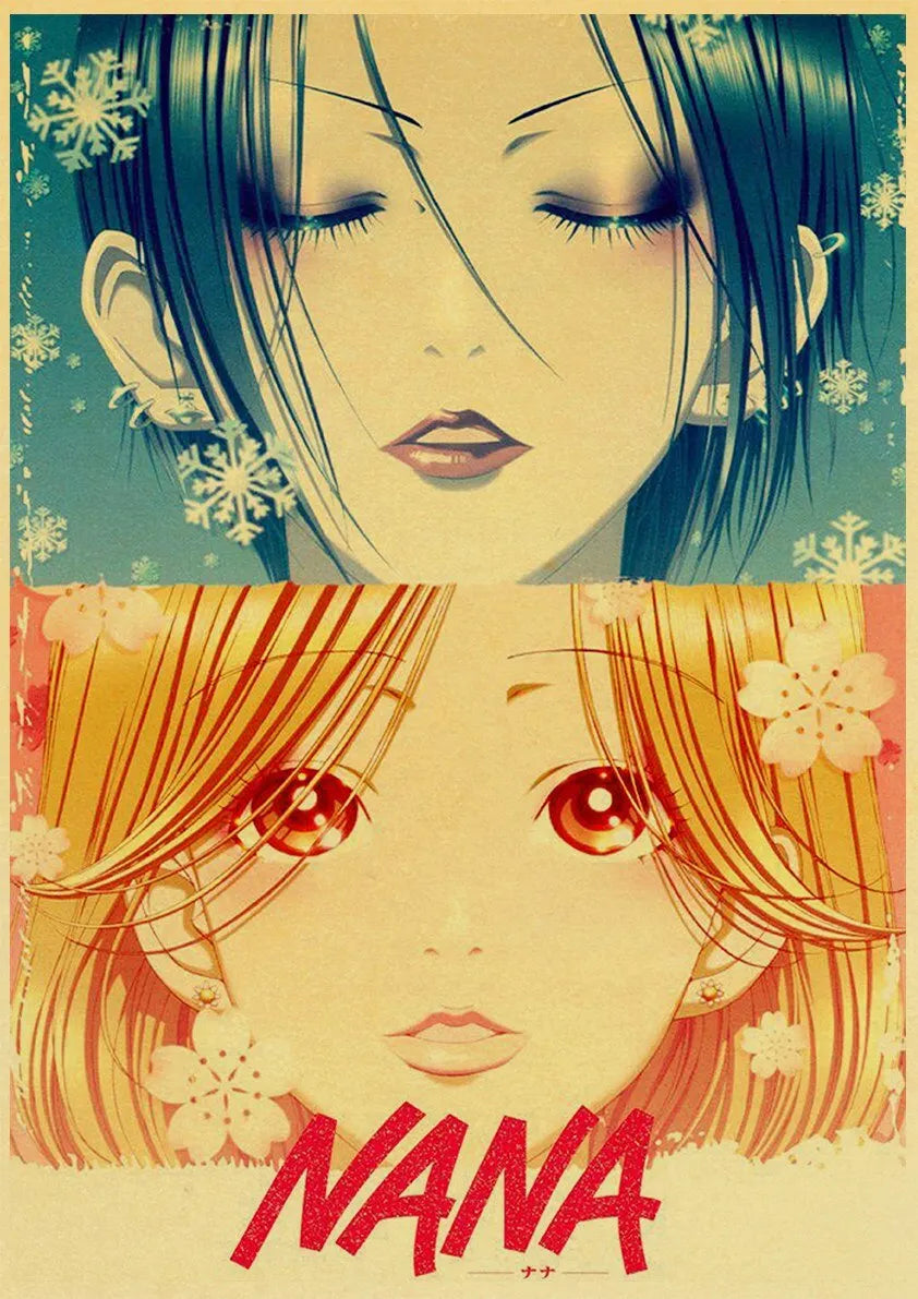 NANA Anime Canvas Poster  Vintage Japanese Comic Art for Living Room Bar Caf Wall Dcor