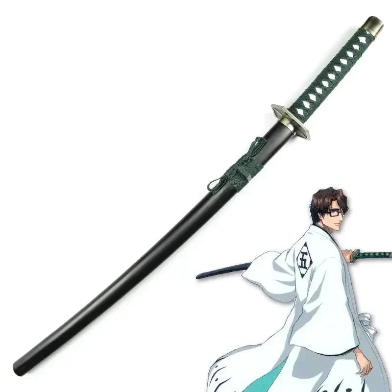 100cm Anime cosplay props 2D Show Bleach Zanpakutou Weapons Aizen Sousuke Kyoukasuigetsu Katana Party Collectibles