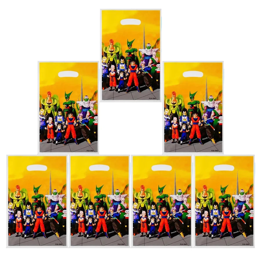 Goku Dragon Ball Gift Bags Goodie Bags Loot Bag for Kids Birthday Party Favors Supplies Decoration Chocolate Cookies Candy Bag