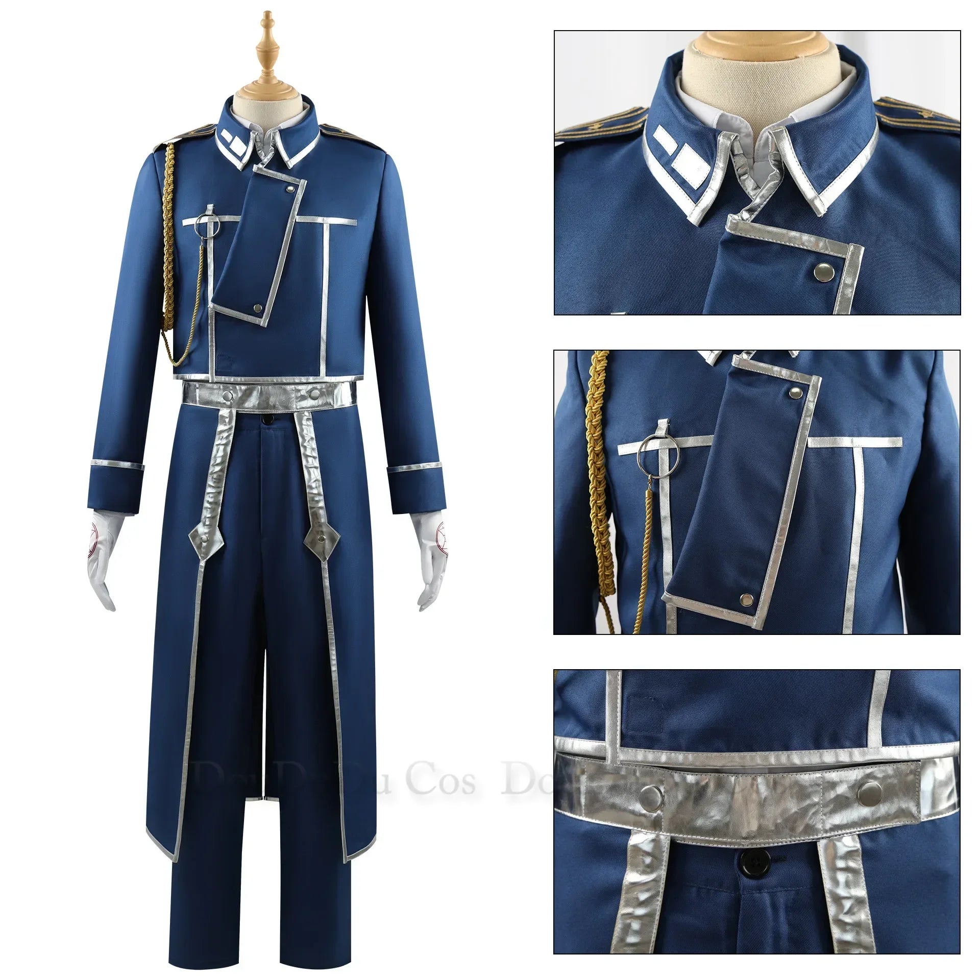 Anime Fullmetal Alchemist Roy Mustang Cosplay Costume Uniform Suit Game Exhibition Stage Party Outfit for Men
