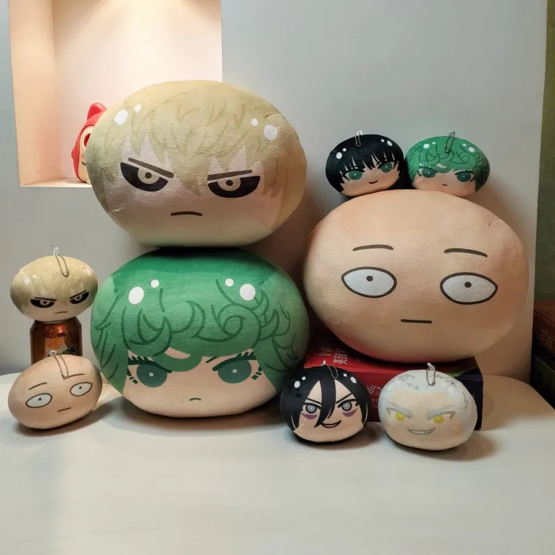 ONE PUNCH MAN Saitama Genos Tatsumaki Omanjuu Niginigi Mascot Plush Pendant Soft Plush Pillow Cute Anime Decor