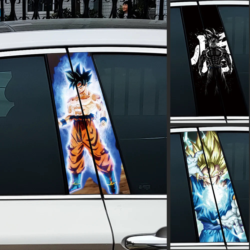 Anime Son Goku Car Stickers Auto B Pillar Waterproof Funny Decoration Cover Scratches Sunscreen Car Doors Pillar Vinyl Decals