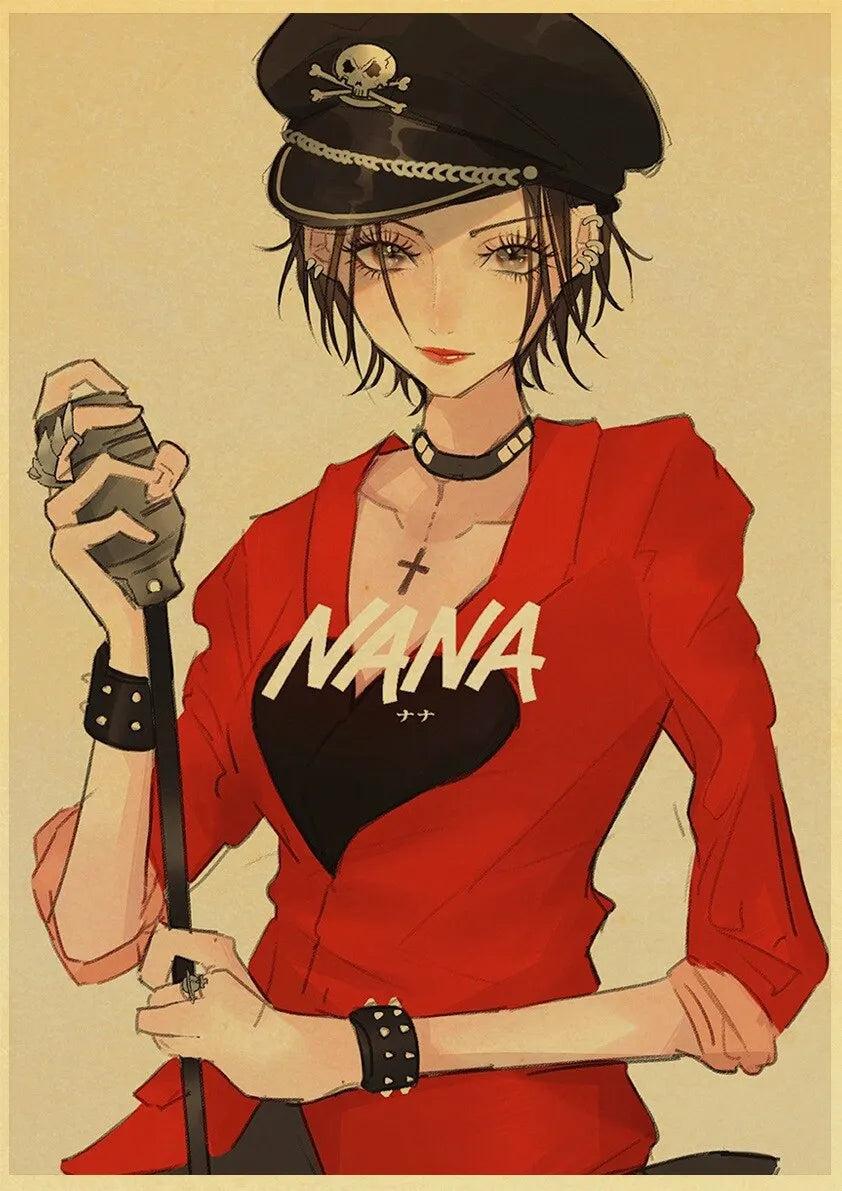 NANA Anime Canvas Poster  Vintage Japanese Comic Art for Living Room Bar Caf Wall Dcor
