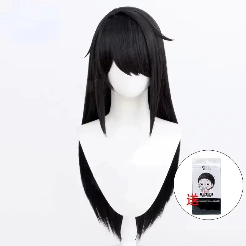 Anime Game Cosplay  School Days Stage Role Play High Temperature Silk Wig Hair Net Wigs