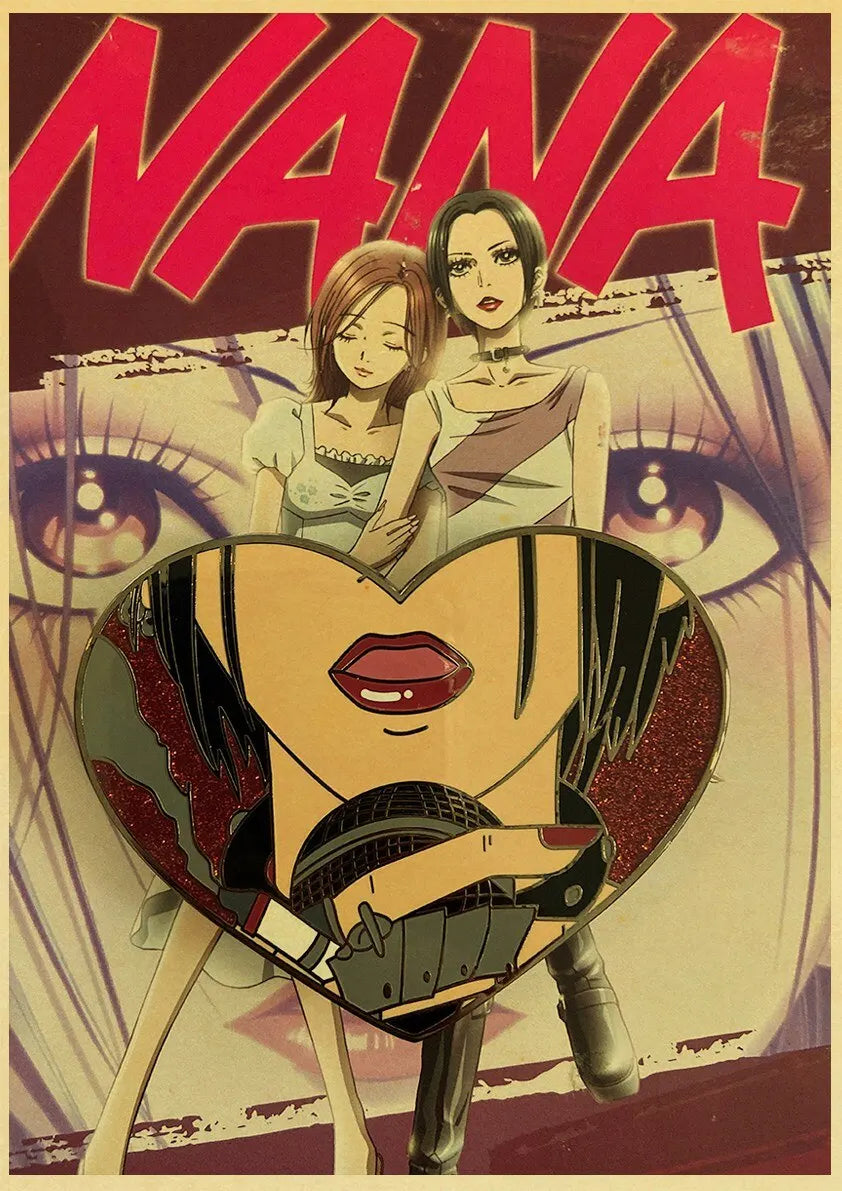 NANA Anime Canvas Poster  Vintage Japanese Comic Art for Living Room Bar Caf Wall Dcor