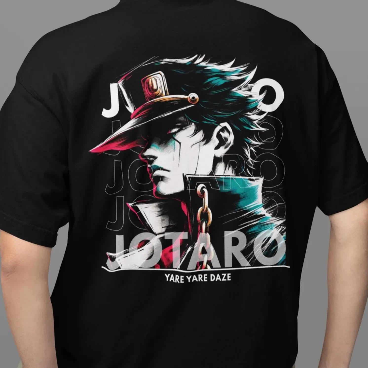 Jotaro Kujo Tshirt Jojo Bizarre Adventure Graphic Tee Jojo Jotaro Graphic Tee Anime Dark Grunge Streetwear Merch Yare Yare Daze