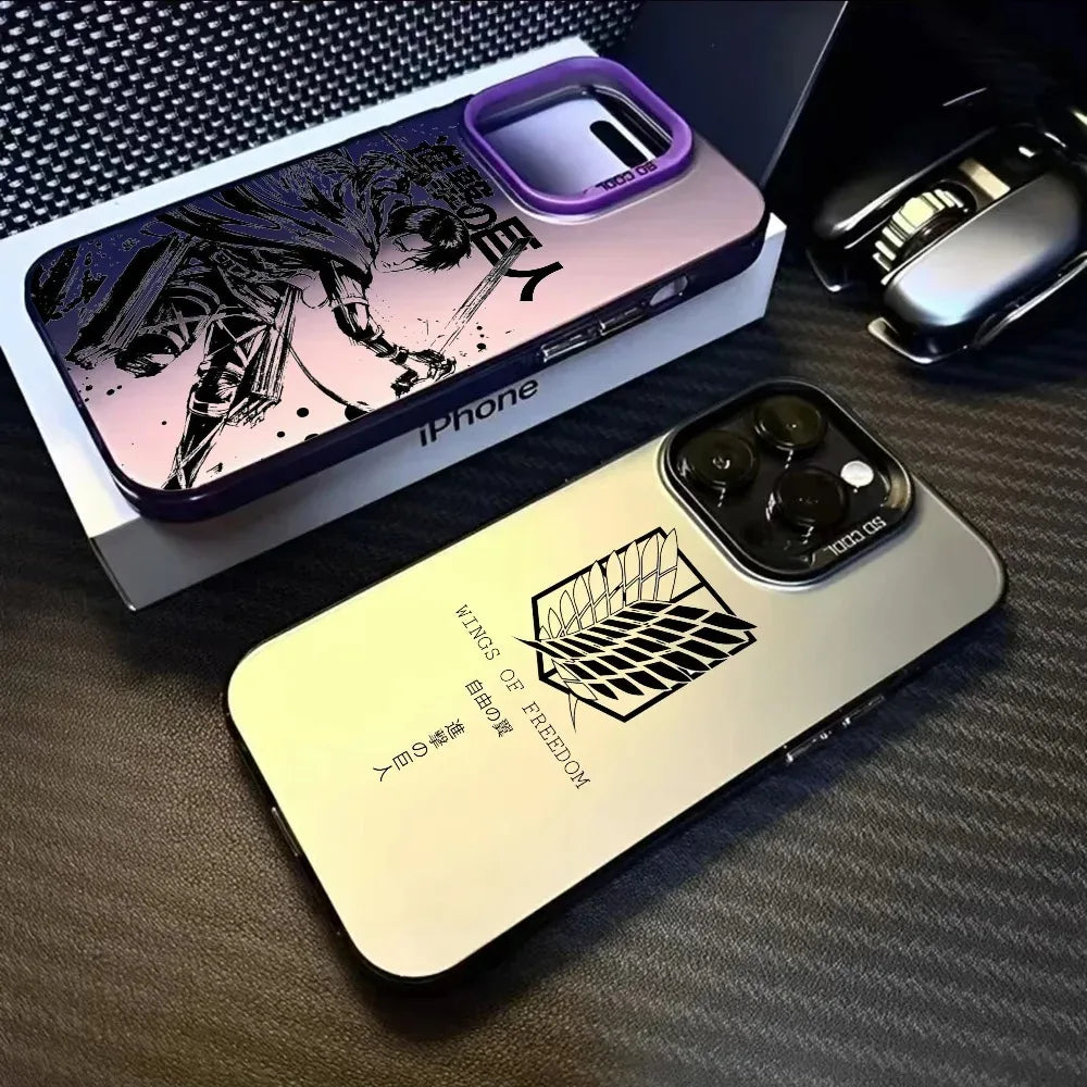 Hot Anime Attack on Titan Phone Case For iPhone 17 16e 16 15 14 13 12 11 mini Pro Max X XR XSMAX 8 7 Air Plus Anti Fall Matte