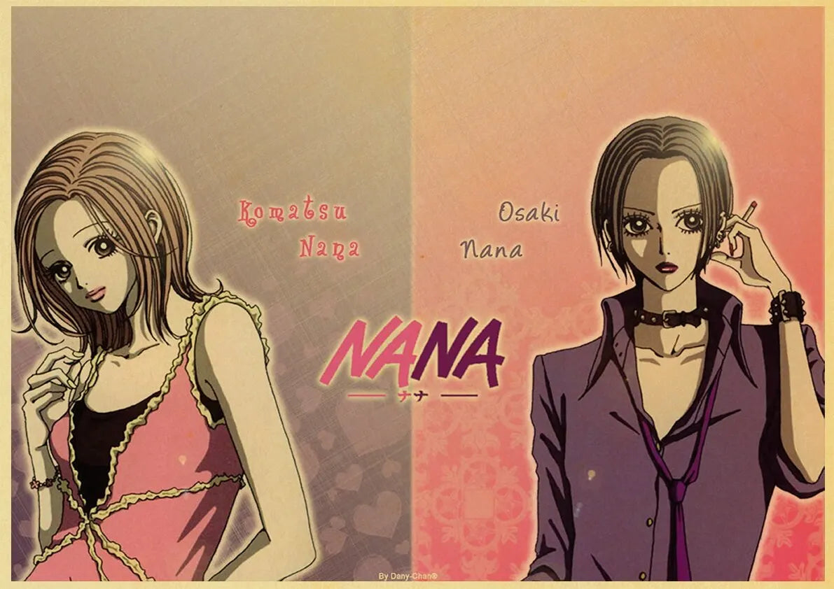 NANA Anime Canvas Poster  Vintage Japanese Comic Art for Living Room Bar Caf Wall Dcor