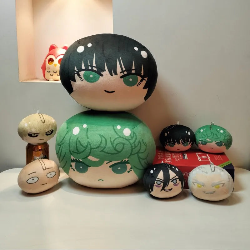 ONE PUNCH MAN Saitama Genos Tatsumaki Omanjuu Niginigi Mascot Plush Pendant Soft Plush Pillow Cute Anime Decor