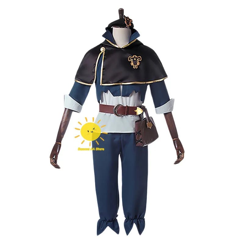 Anime Black Clover Cosplay Asta Cosplay Costumes Tops Pants Shawl Bag Headband Asta Suits Wig Halloween Carnival Cos Adult Men