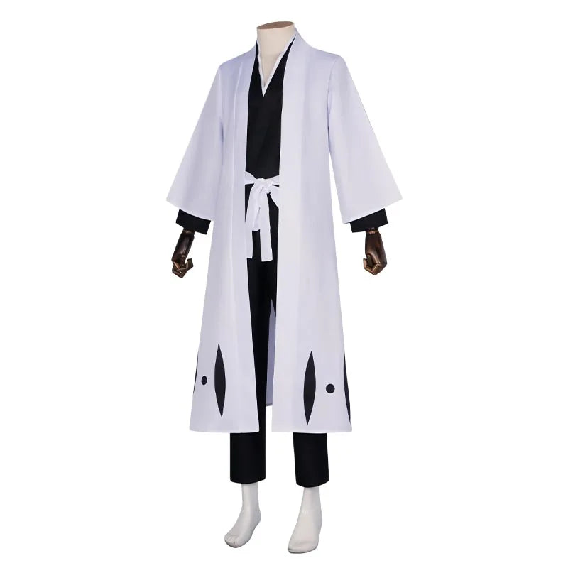 Anime Aizen Sousuke Cosplay Costume Bleach Cosplay Kuchiki Byakuya Captain Hitsugaya Toushir Captain Robe Kimono Outfit for Men