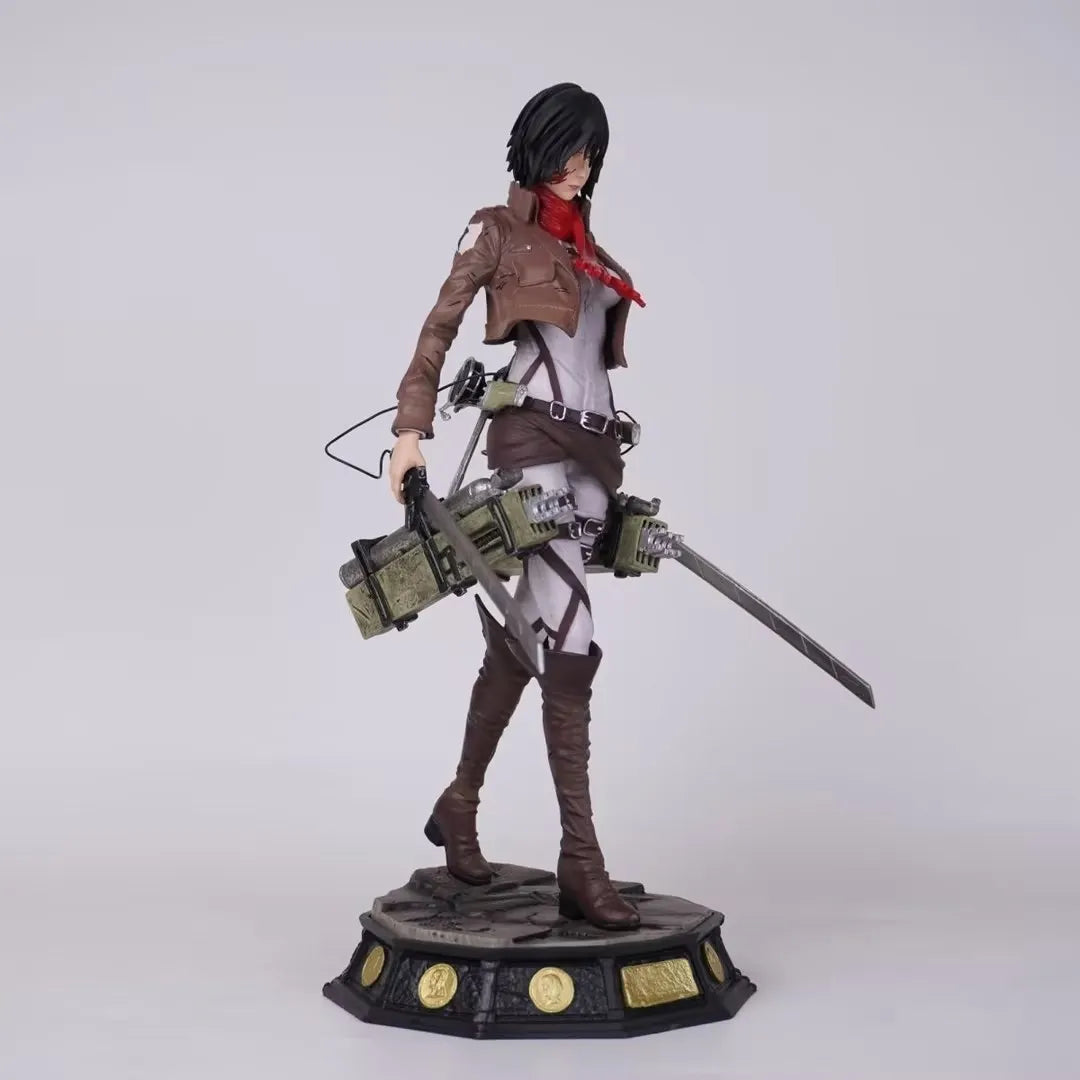 Attack On Titan Mikasa Ackerman Gk Standing Boxed Collectible Anime Statue Figurine Desktop Decoration For Adult Collectors