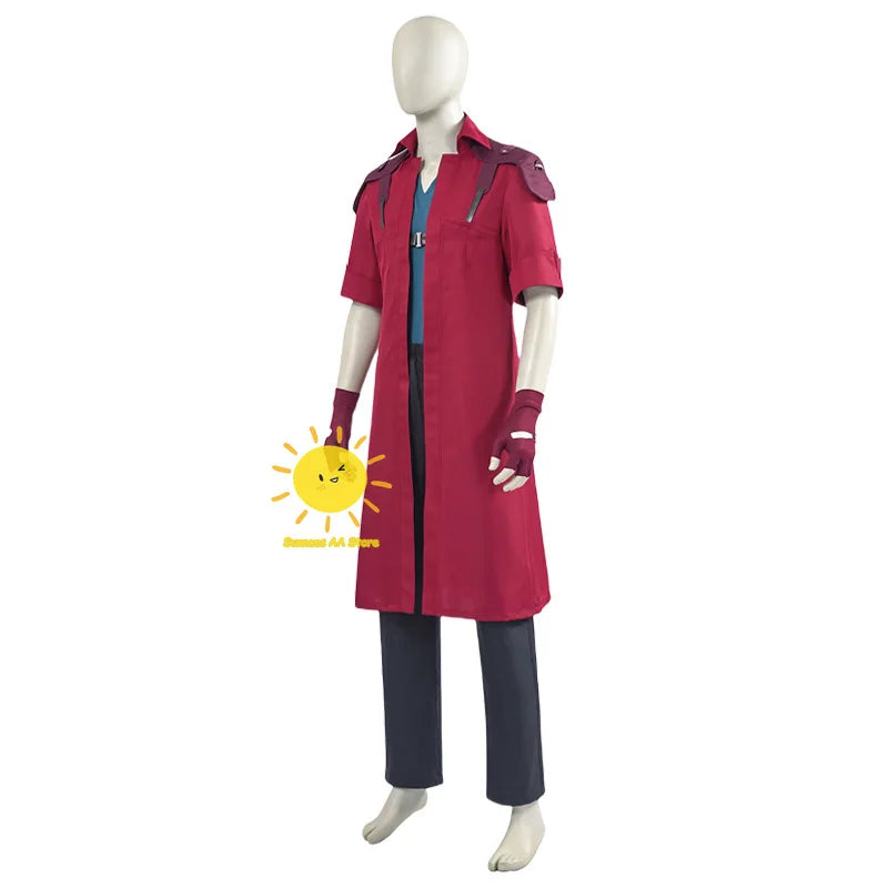 Anime Dante Cosplay Costumes Devil May Cry Cosplay Burgundy Coat Suits Necklace Wig Demon Dante Halloween Carnival Cos Adult Men