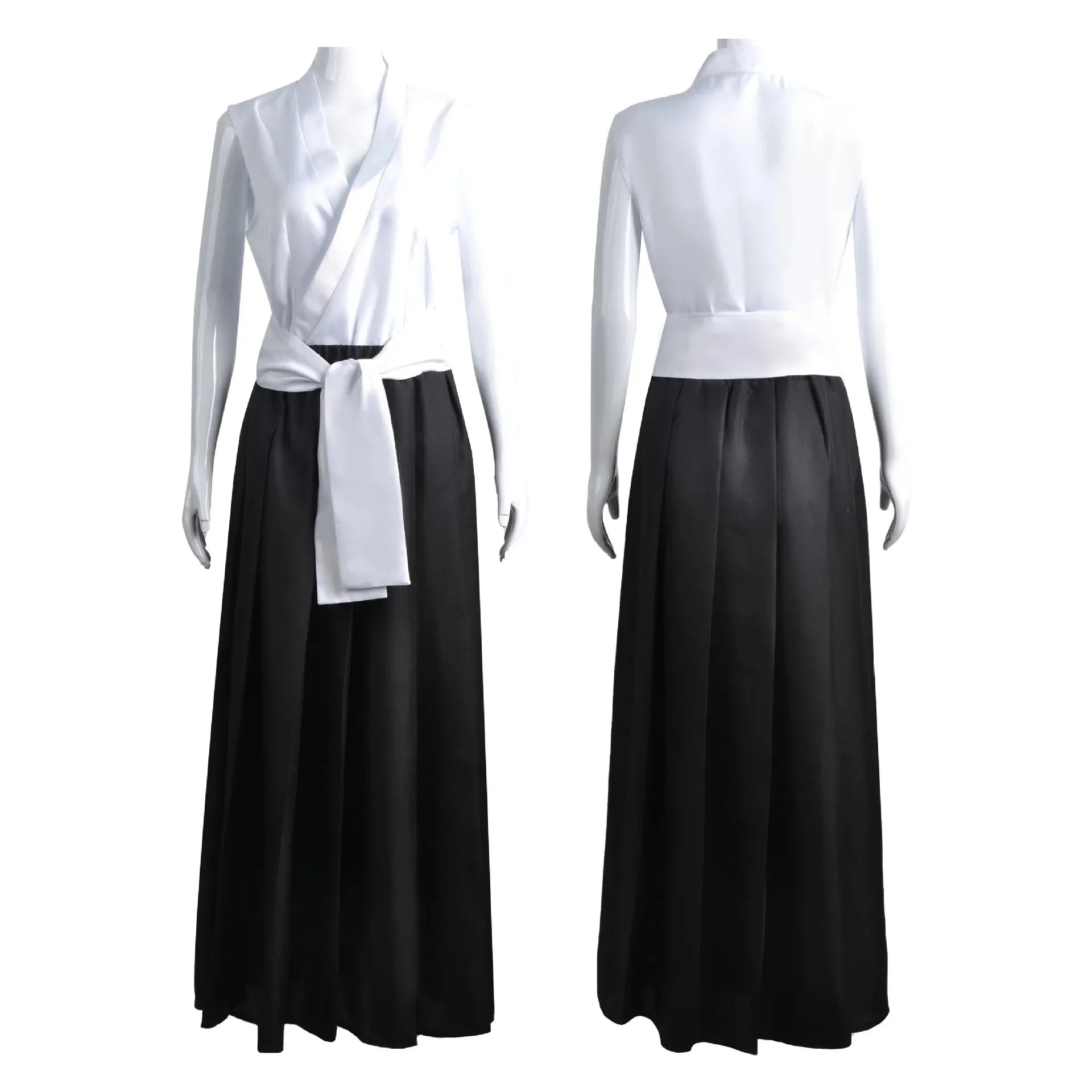 Anime BLEACH Kurosaki Ichigo Cosplay Costume Japanese Manga Cosplay Black and White Outfit Halloween Role Play Uniform for Men