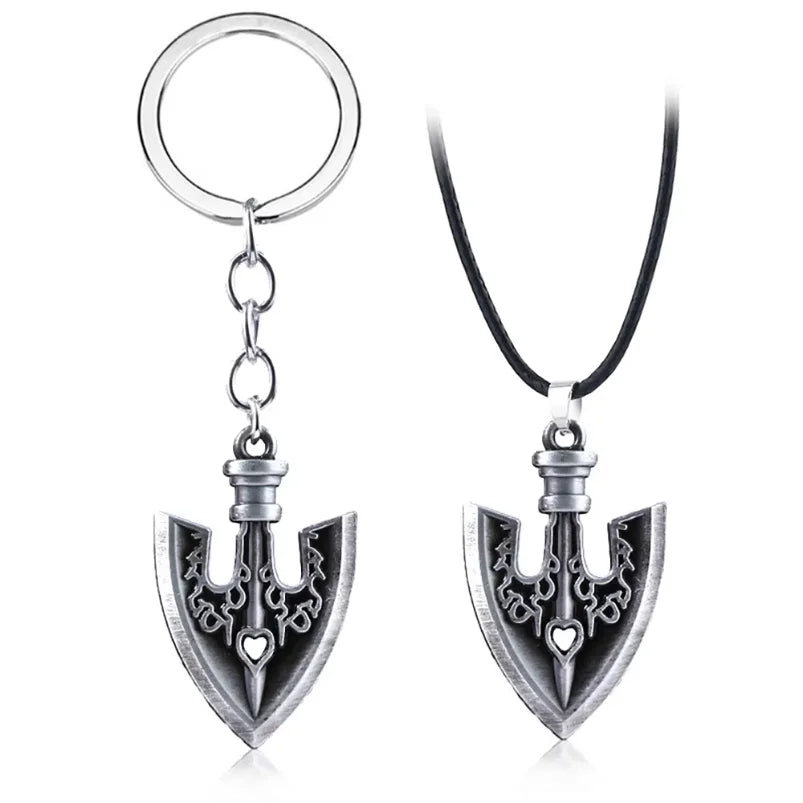 Anime JOJOS BIZARRE ADVENTURE Keychain Kujo Jotaro Arrow Metal Pendant Chain Choker keychain Charm Gifts Cosplay Jewelry
