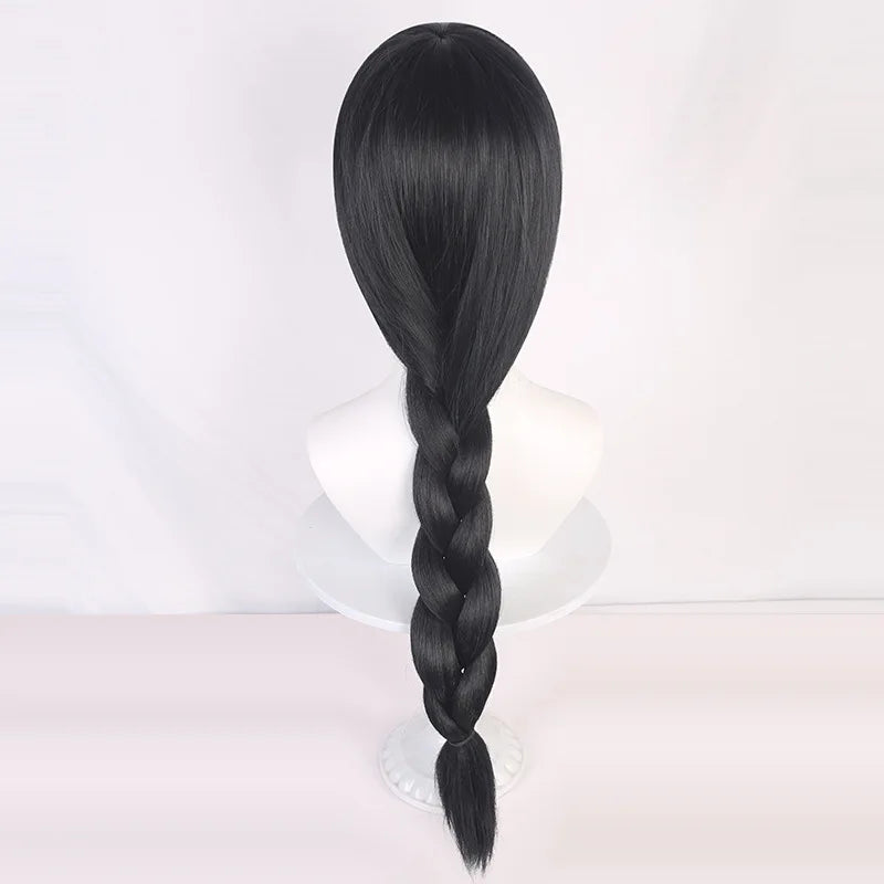 Amanai Riko Cosplay Wig Blue Black Big Braided Heat Resistant Synthetic Hair Anime Wigs