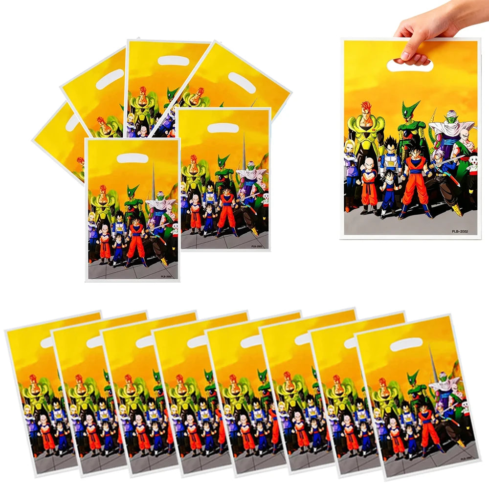 Goku Dragon Ball Gift Bags Goodie Bags Loot Bag for Kids Birthday Party Favors Supplies Decoration Chocolate Cookies Candy Bag