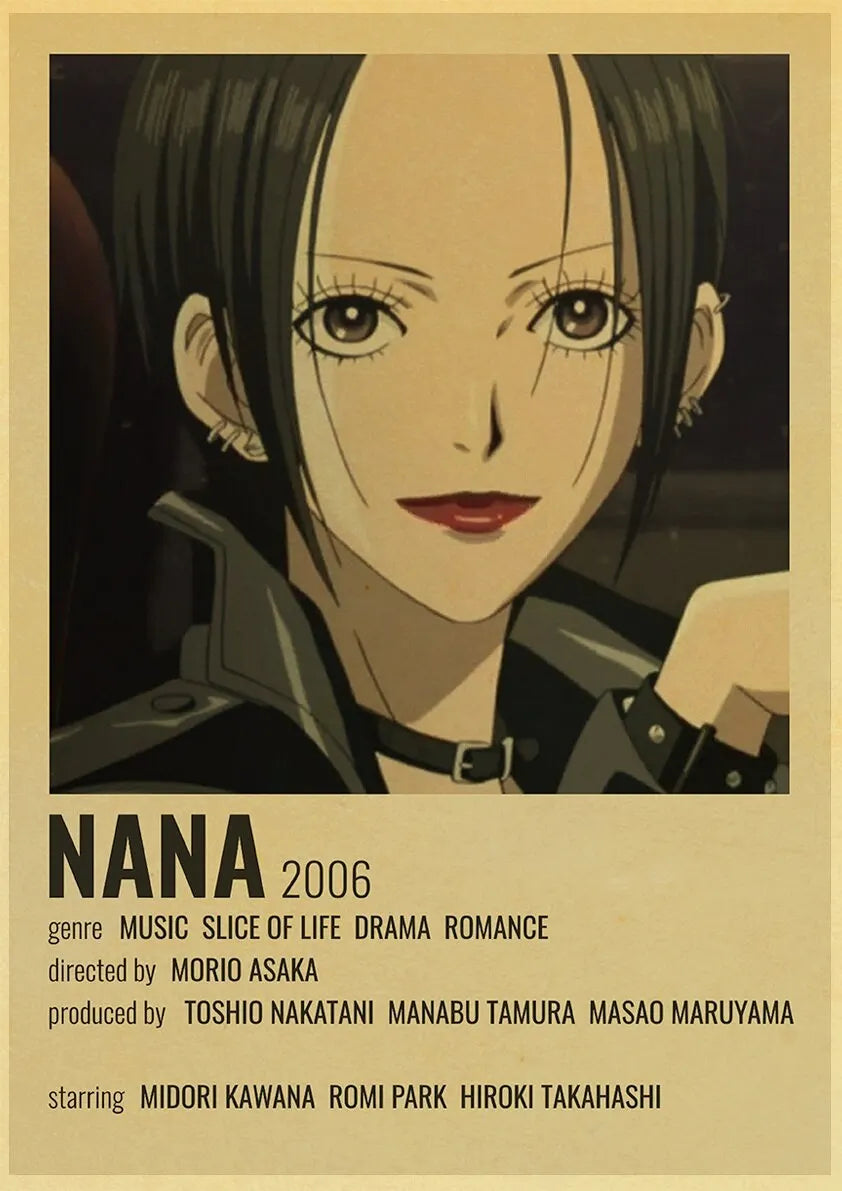 NANA Anime Canvas Poster  Vintage Japanese Comic Art for Living Room Bar Caf Wall Dcor