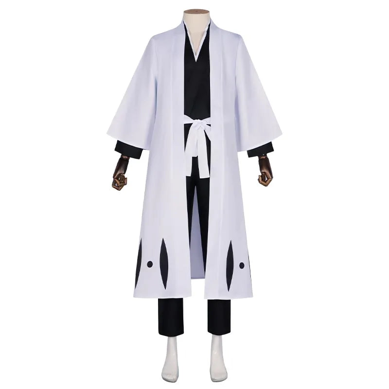 Anime Aizen Sousuke Cosplay Costume Bleach Cosplay Kuchiki Byakuya Captain Hitsugaya Toushir Captain Robe Kimono Outfit for Men