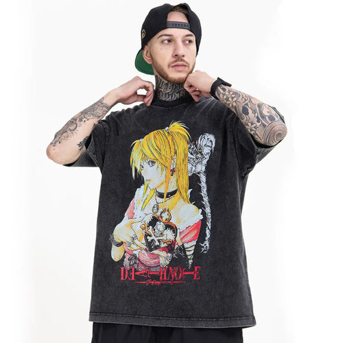Death Note T-Shirt Vintage Anime Graphic Icely Otaku
