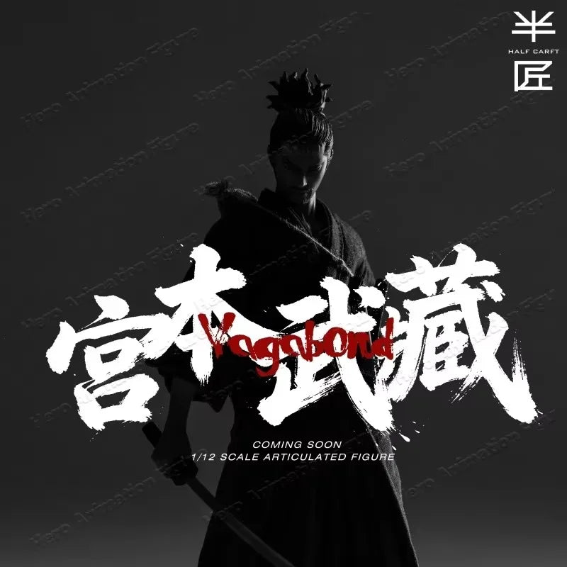 In Stock 1/12 Semi-finished Miyamoto Musashi Figure Cloth Wandering Warrior Articulated Action Figure Collection Toy Gift