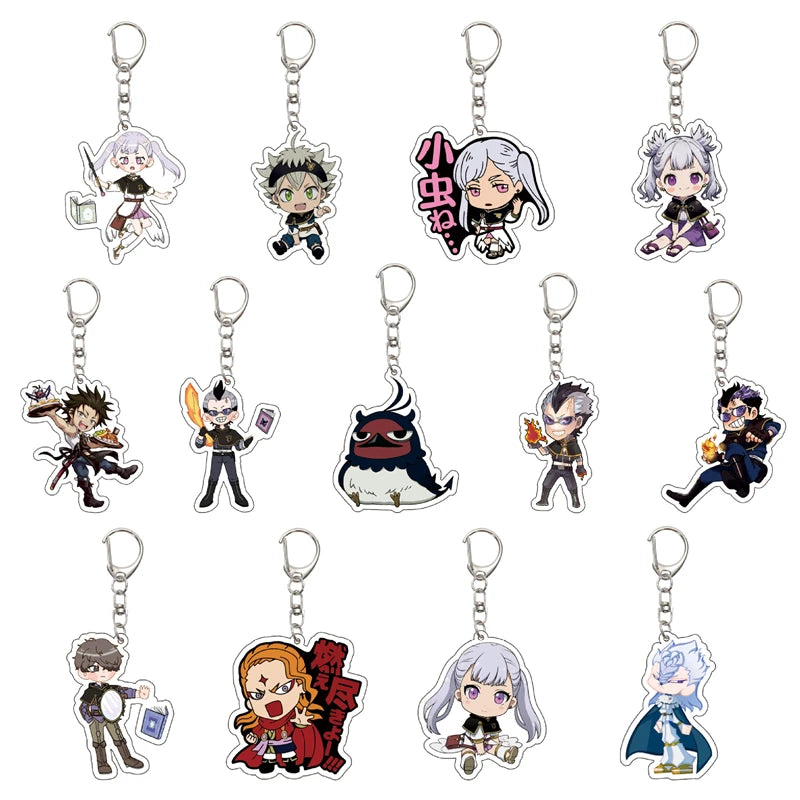 Anime Black Clover Acrylic Keychain Asta Yuno Grinberryall figure Pendant Bag Car Keychain Cell phone Pendant present Gifts