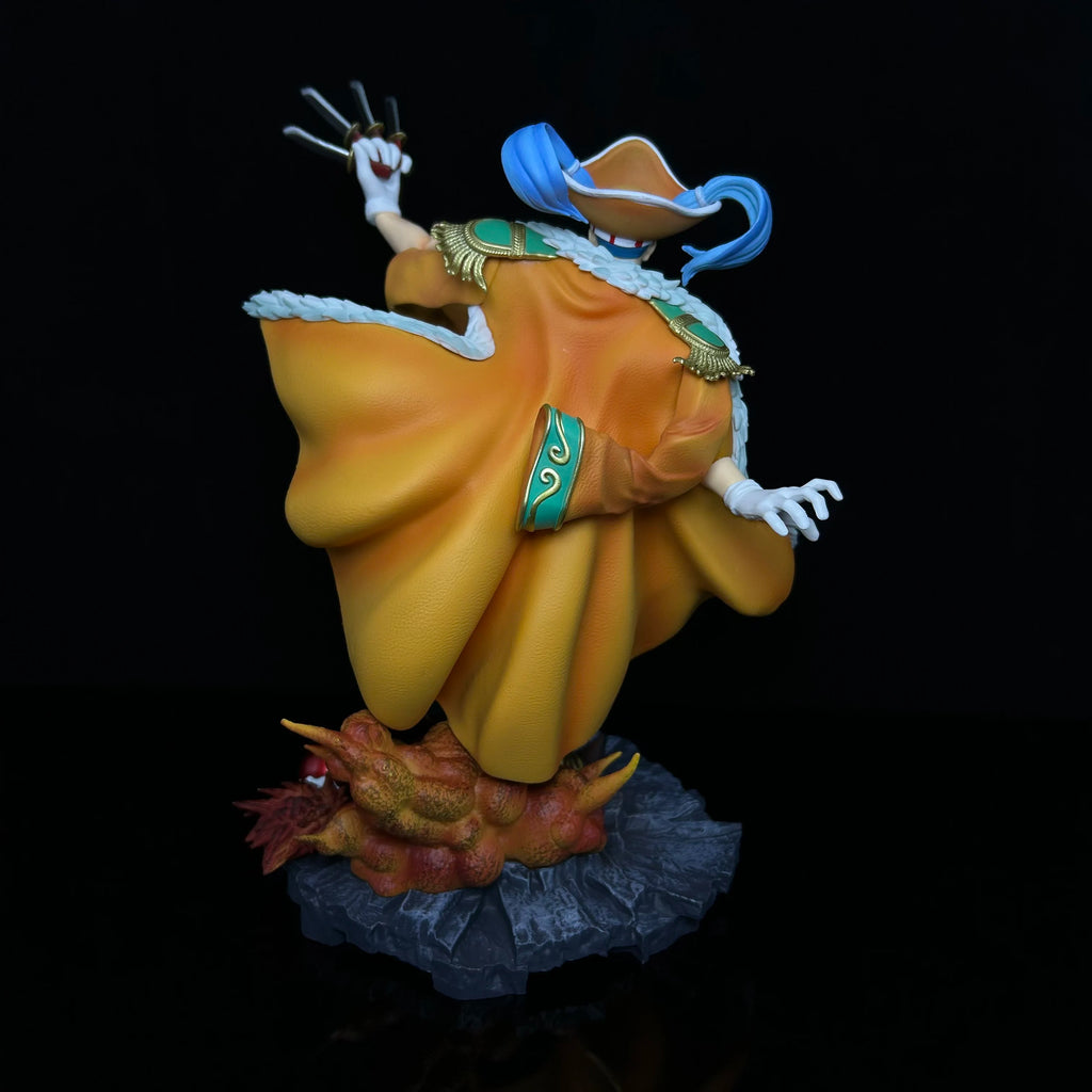 26cm/10.24in One Piece Buggy The Man of the Grand Line Four Emperor Model Statue Anime Figure