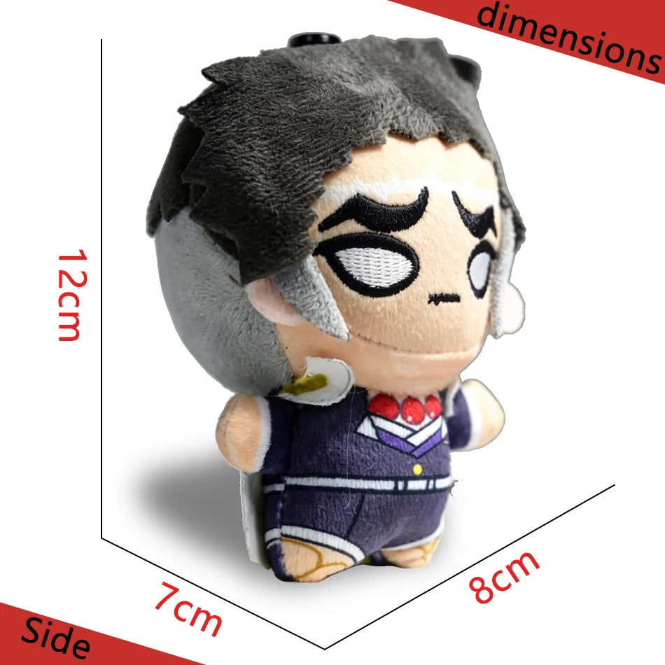 12 types of anime "Demon Slayer" 12cm plush toys of Giyu Tomioka Tanjiro Kamado  Nezuko Kamado  Zenitsu Agatsuma  as gifts